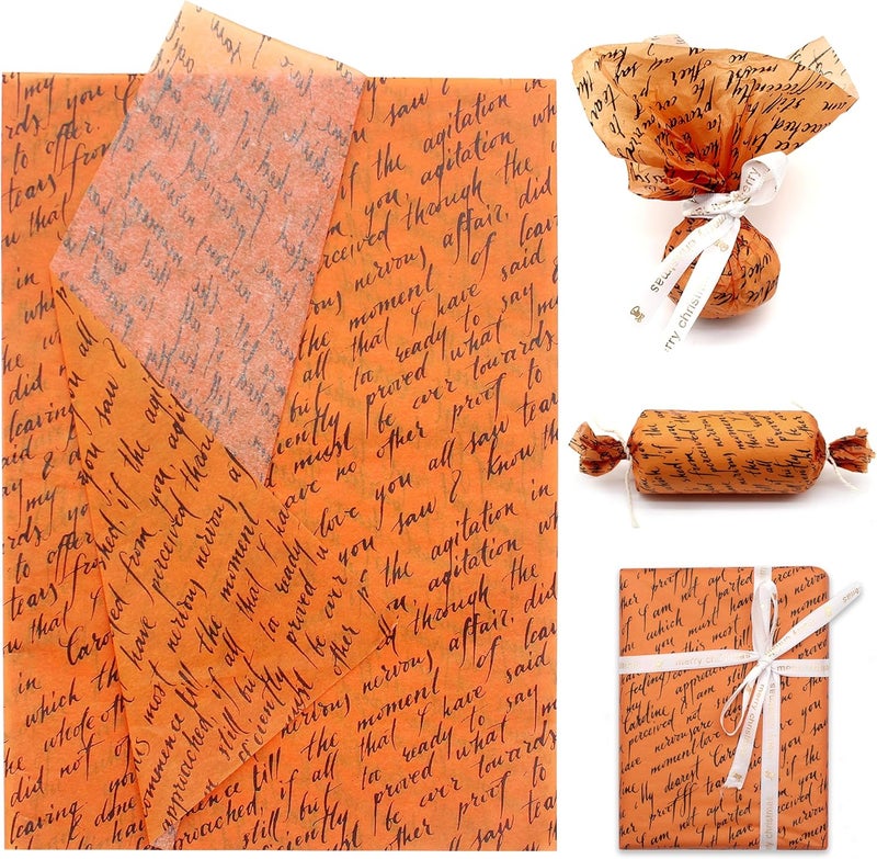 Benvo Big Tissue Paper 20x29 Inch - 20 Sheets Decoupage Craft Paper for Gift Wrapping, Letter DIY Art Projects, Spring Wedding, Birthday & Baby Shower Decorations(Style P) - Image 1